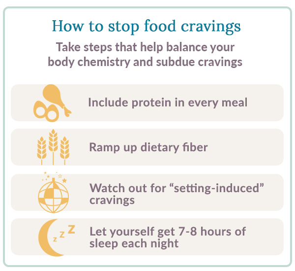 Take steps that help balance your 
body chemistry and subdue cravings 